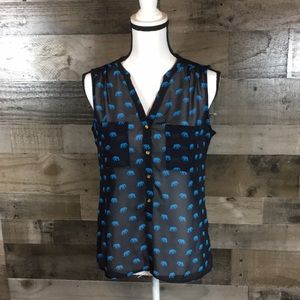 Banana republic 3/4 button blouse